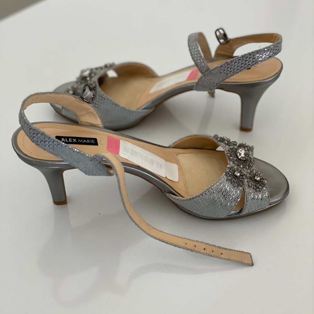 Alex Marie Women's Jeweled / Rhinestone Metalic dress shoes